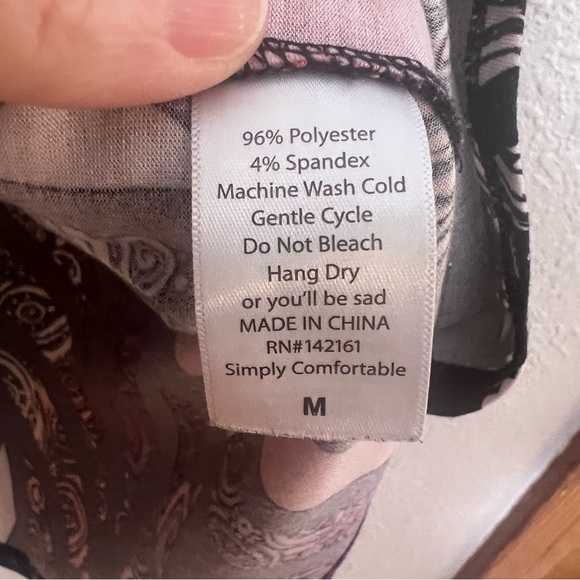 LuLaRoe Multicolor Chevron Long Sleeve Top - Picture 4 of 4